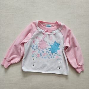 Vintage Bunny Bear PJ Top 2t